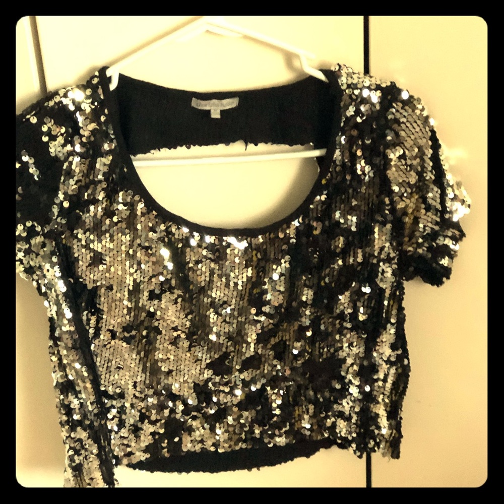 Sequin crop top